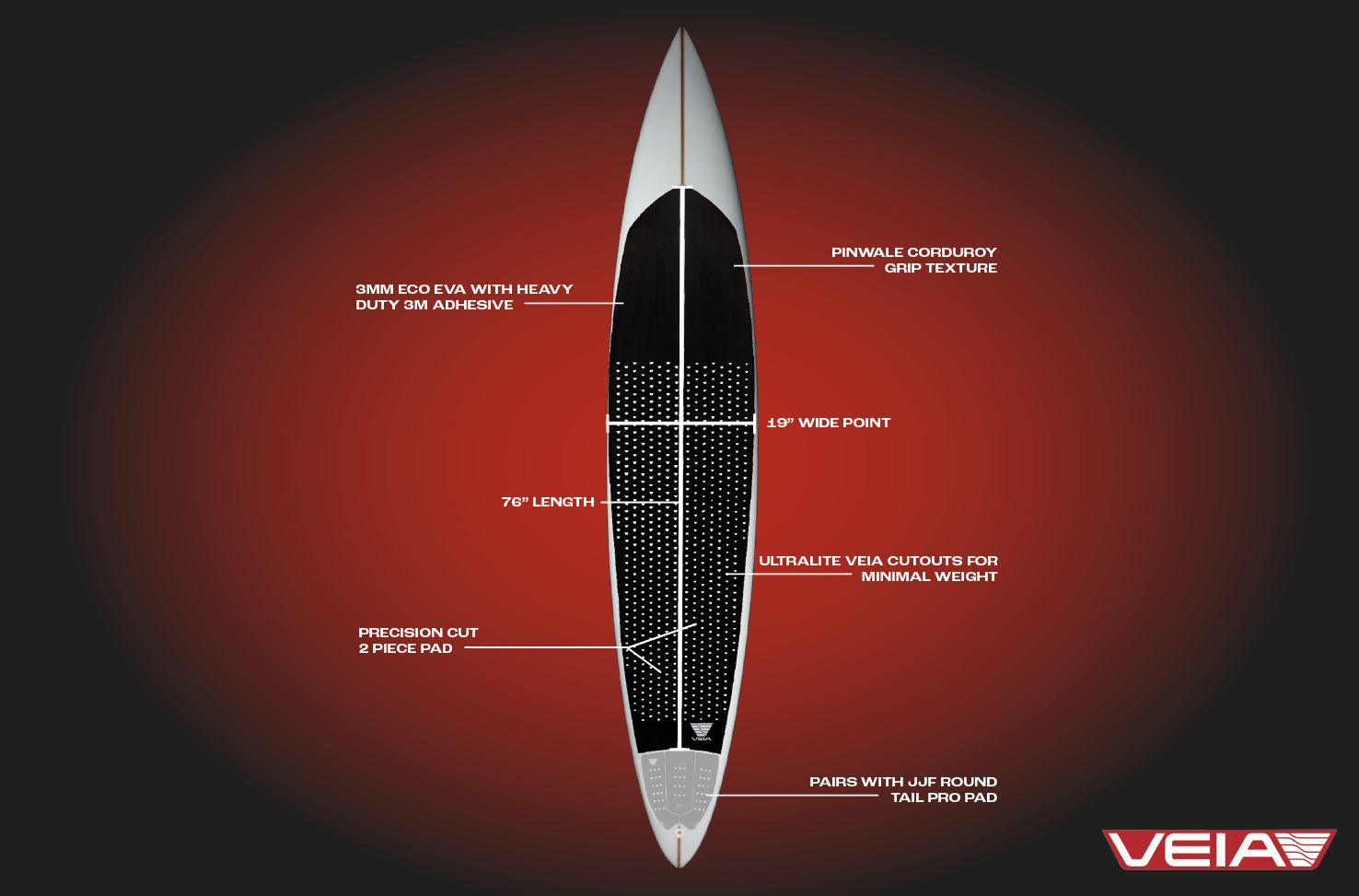 Introducing John John Florence's VEIA 3/4 Deck Gun Pad